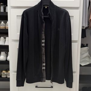 Burberry Black Zip-Up Sweatshirt